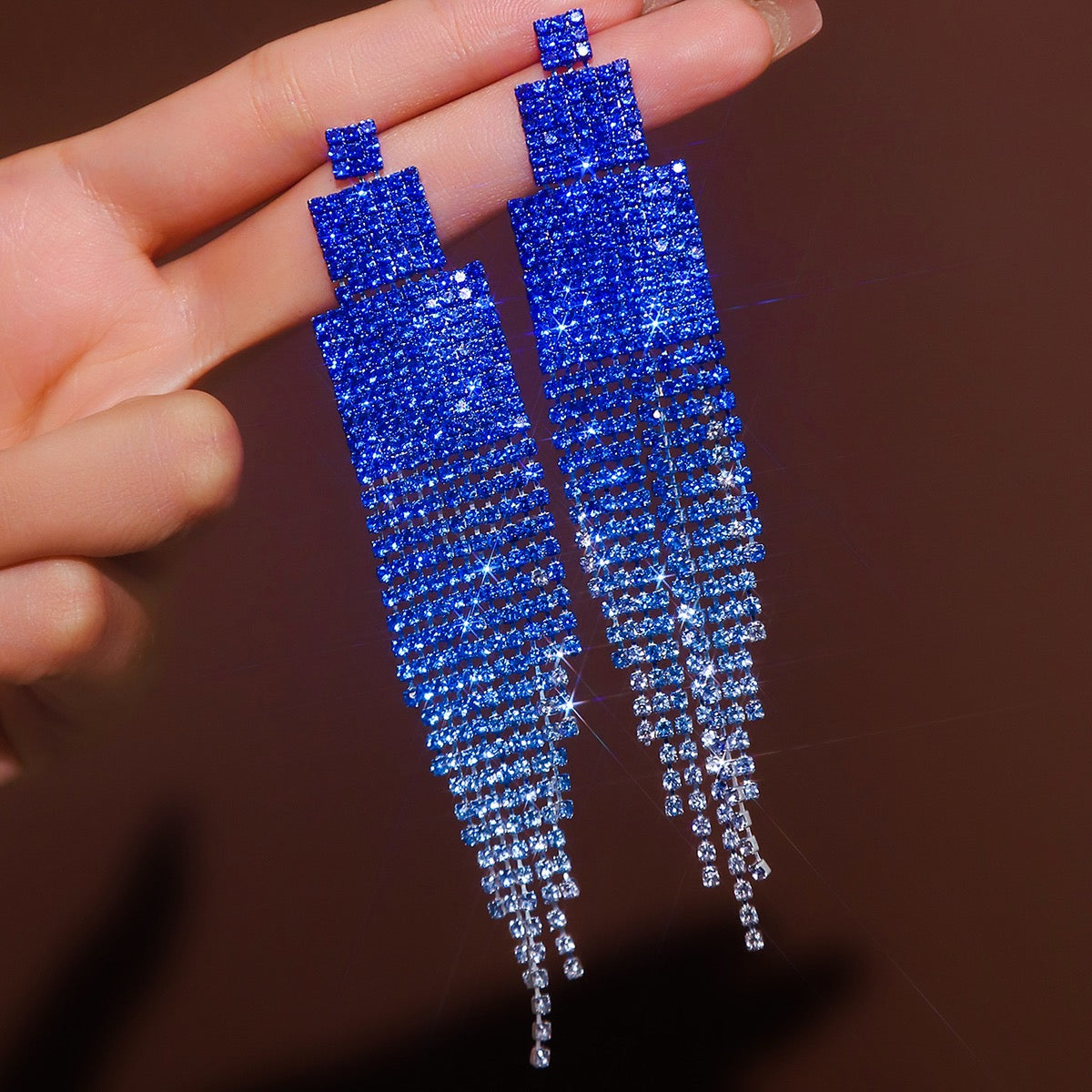 Exaggerated Dangle Earrings with Tassels