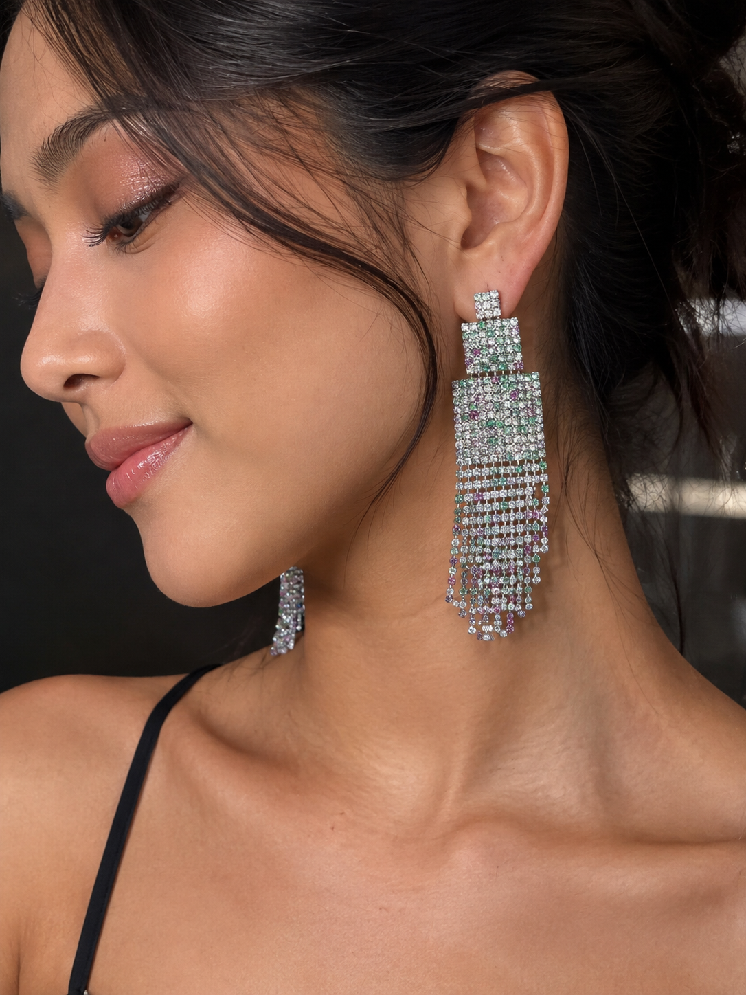Exaggerated Dangle Earrings with Tassels