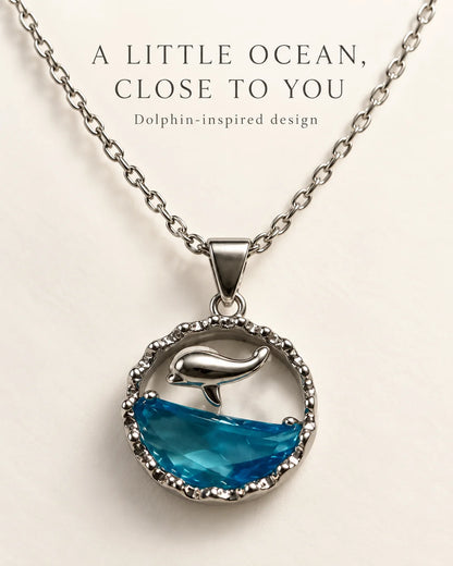 A little ocean, close to you: Delphine dolphin pendant necklace feature card