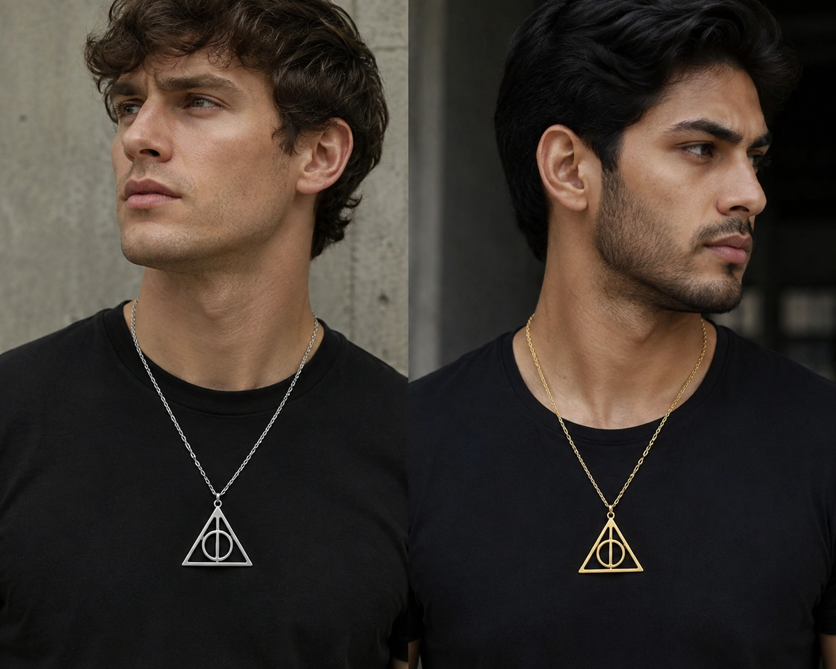 Deathly Hallows Geometric Pendant Necklace