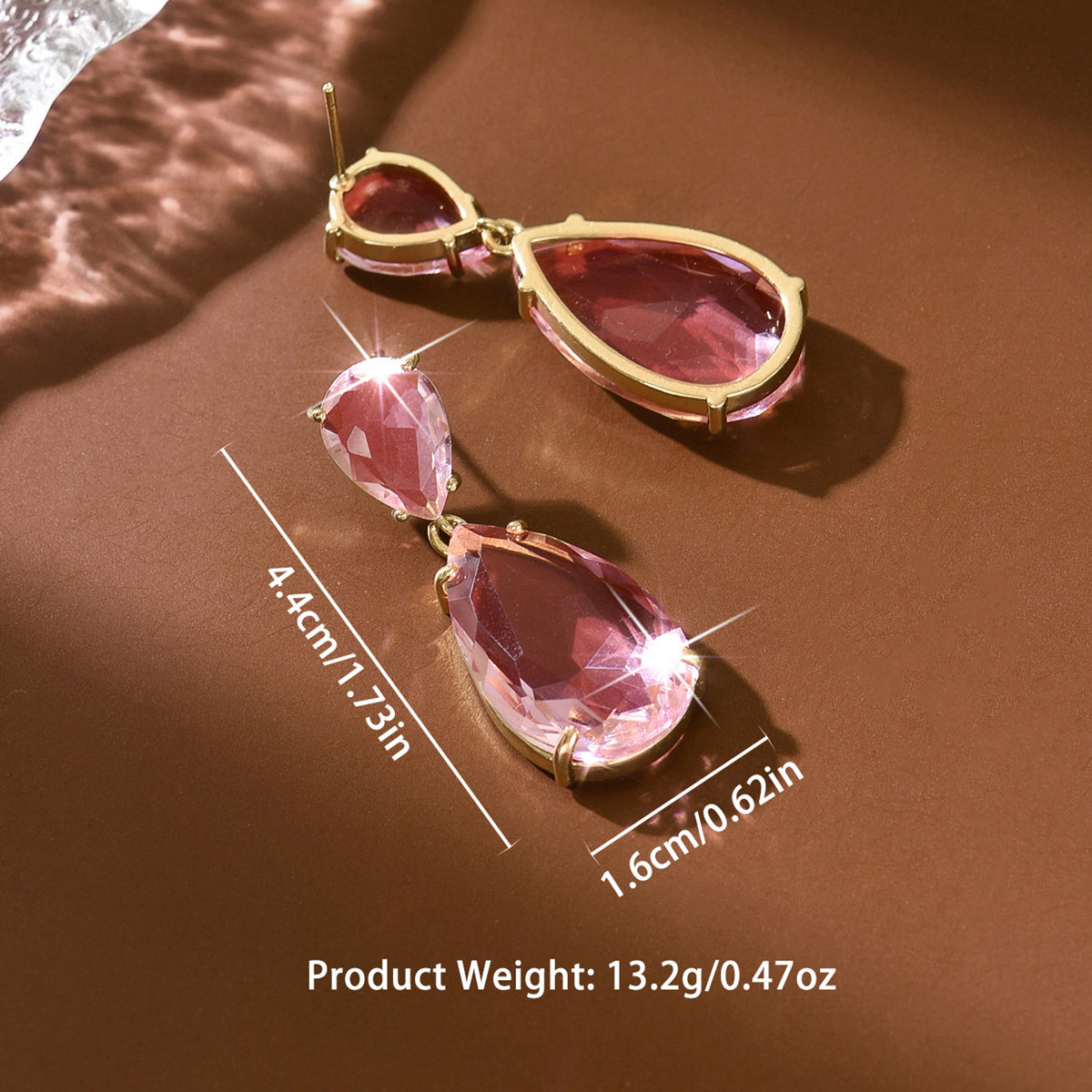 Elara Silver Crystal Teardrop Earrings