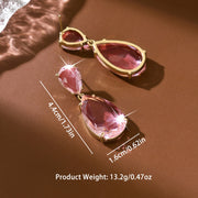 Elara Silver Crystal Teardrop Earrings