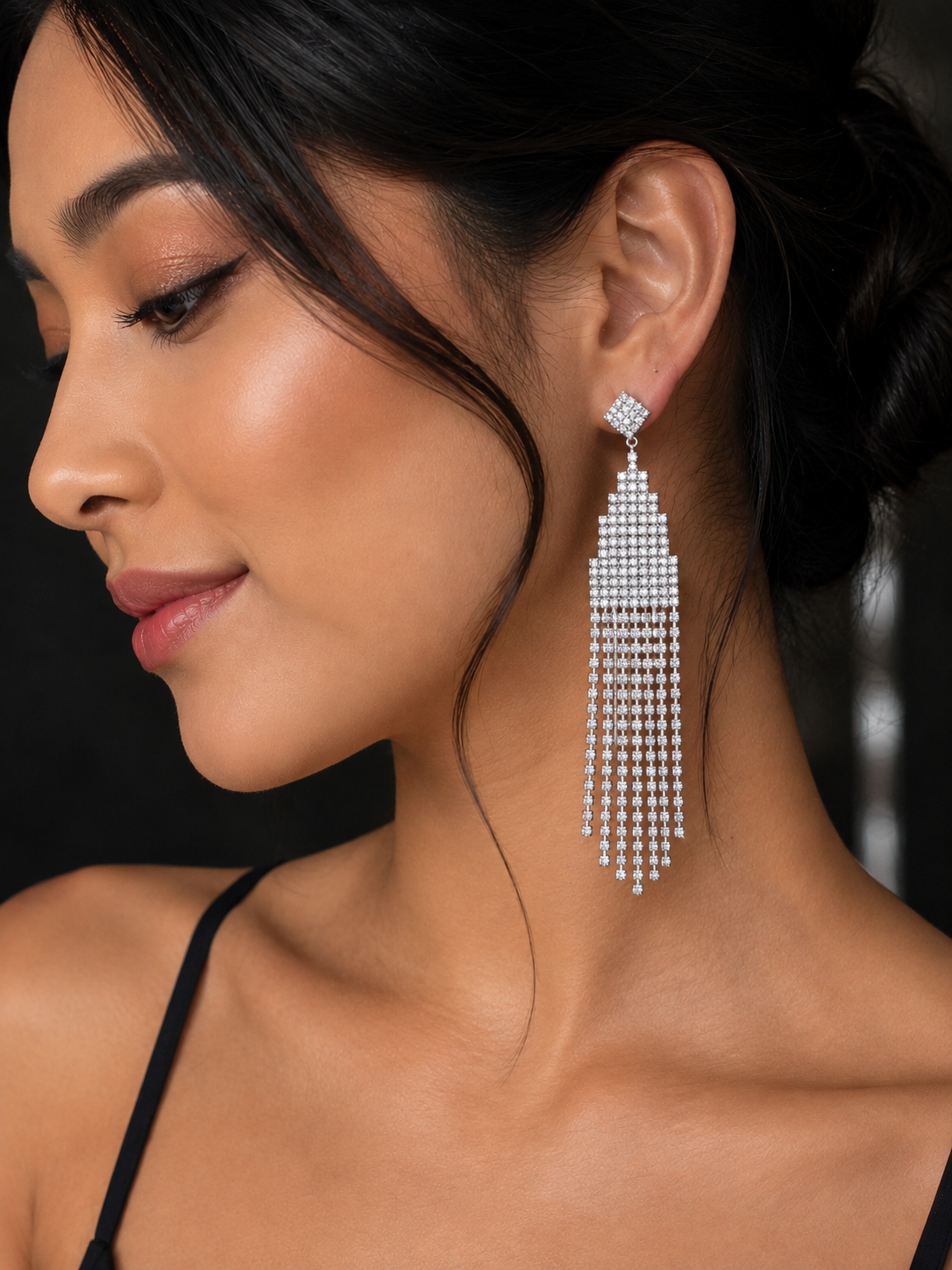 Exaggerated Dangle Earrings with Tassels