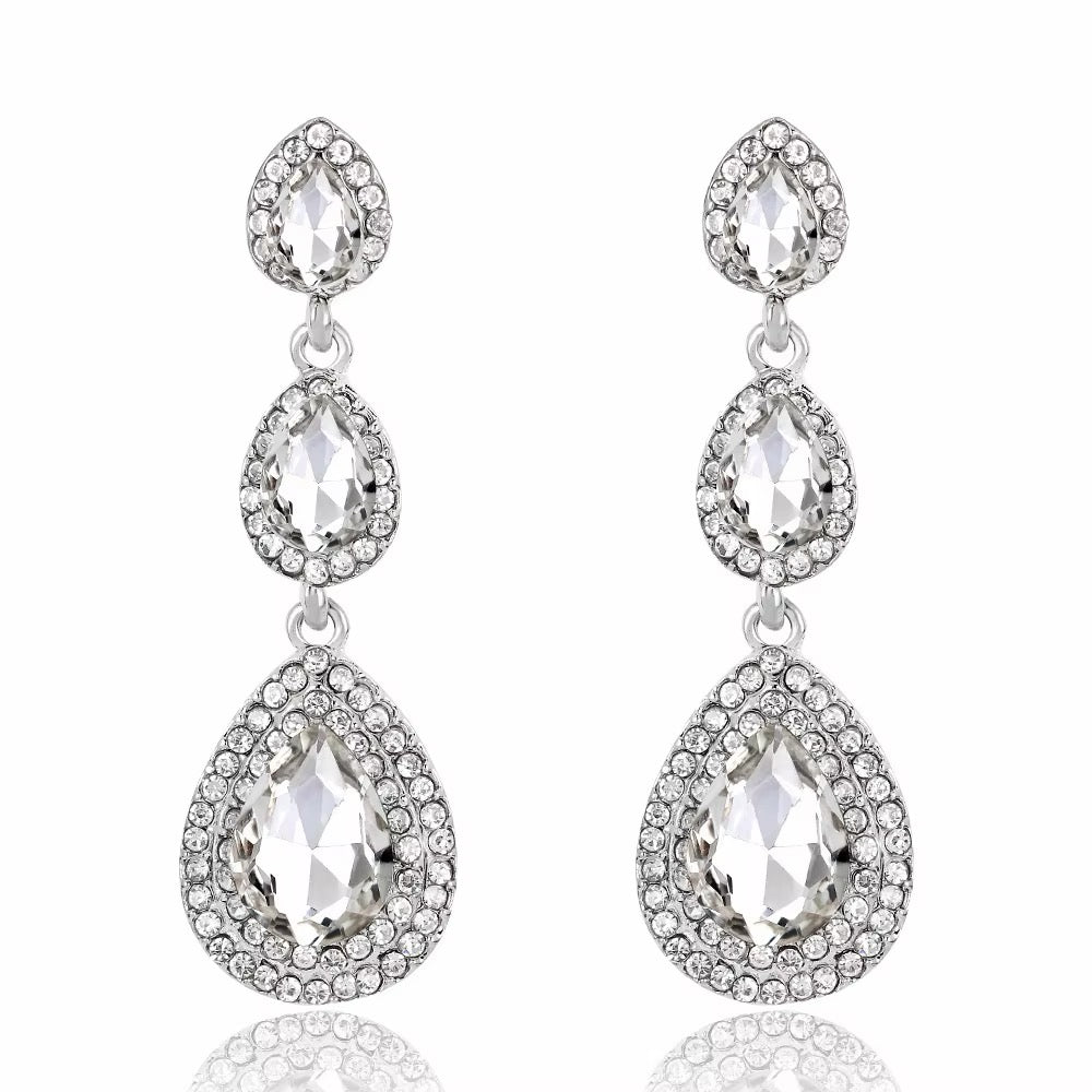 Exaggerated Dazzling Bridal Wedding Earring