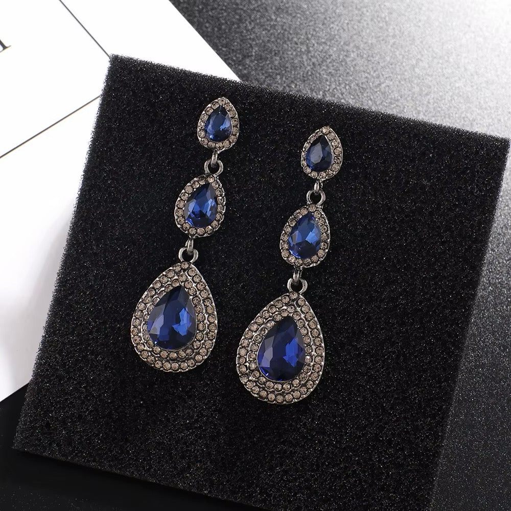 Exaggerated Dazzling Bridal Wedding Earring