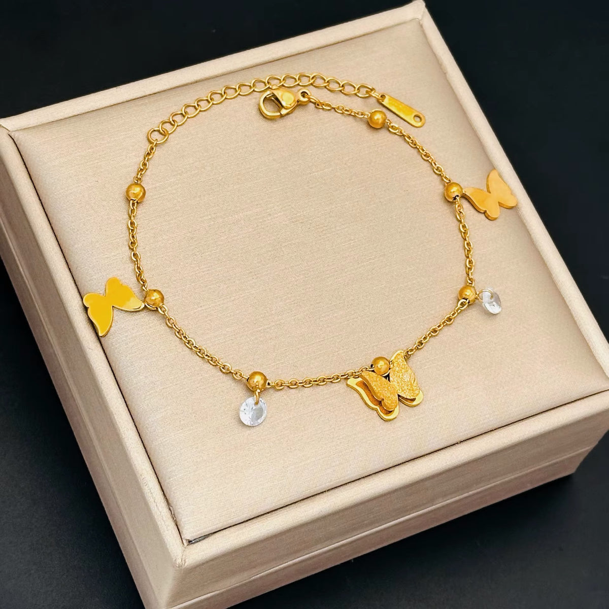 18k Gold Plated Butterfly Bracelet