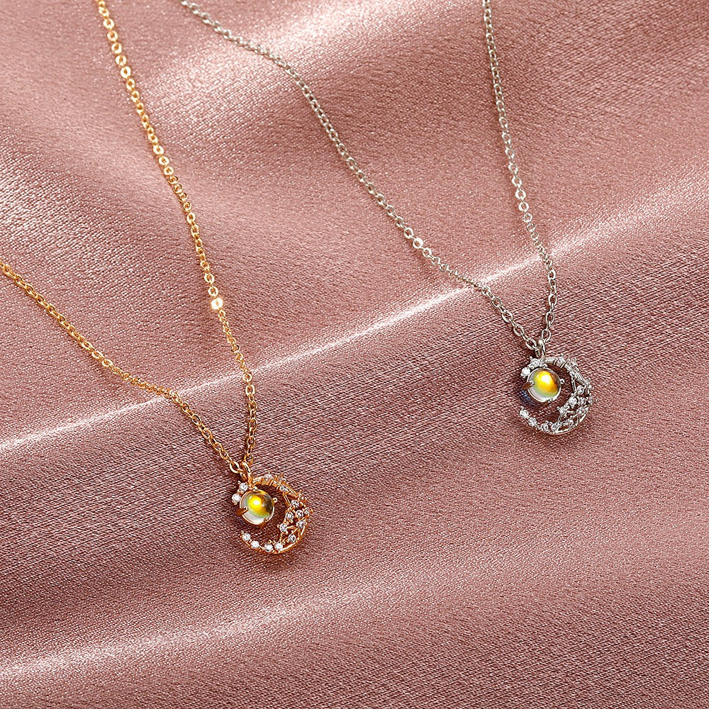 Crescent Moon Pendant Necklace
