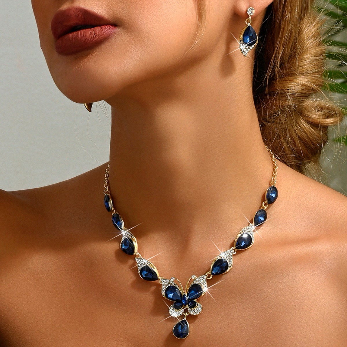 Butterfly Necklace and Earring Set