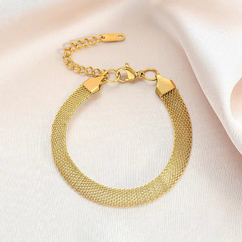 18k Gold Plated Thick Chain Bracelet
